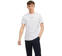 JACK & JONES Jprbluarchie SS tee Crew Neck Noos Camiseta, Blanco, S Hombres