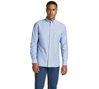 JACK & JONES JprblubrookCamiseta Oxford (Talla L/S) Camisa, Azul Cachemira Ajuste Ajustado, XL para Hombre