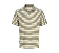 JACK & JONES Jprbluharry SS Split Neck Polo, Cuatro Hojas Clover, L Hombres