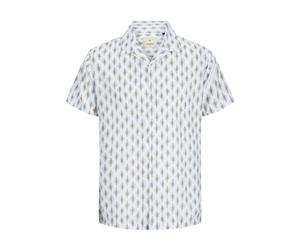 JACK & JONES Jprblulincoln Print Resort Shirt S/S Sn Camisa de Manga Corta, Cerulean/AOP: Comfort Fit, M para Hombre