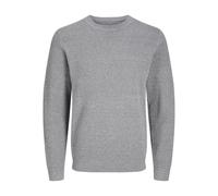 JACK & JONES JPRBLUNOAH Knit Crew Neck BF, Gris Claro Jaspeado/Detalle: Twist/Full Structure, S