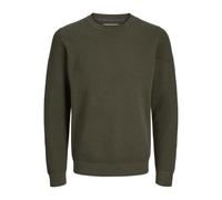 JACK & JONES Jprblunoah Knit Crew Neck BF Jersey de Punto, Olive Night/Detail:Twist/Full Structure, S para Hombre