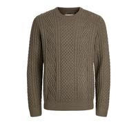 JACK & JONES Jprblusean Knit Cable Crew Neck Sn Jprbluson, Oliva-Negro, XL para Hombre