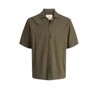 JACK & JONES Jprbluvincent Print Resort S/S Shirt Sn, Color Gris, XL Hombres