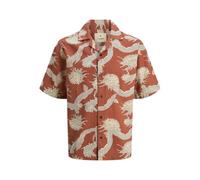 JACK & JONES Jprbluvincent Print Resort S/S Shirt Sn, Ghost Gray, M