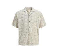JACK & JONES Jprbluvincent Print Resort S/S Shirt Sn, Goblin Blue, M Hombres