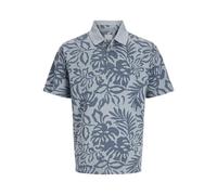 JACK & JONES Jprbluwilliam SS AOP Polo, Ashley Blue, L Hombres