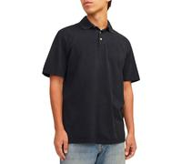 JACK & JONES Jprbluwilliam Wash SS Polo, Negro, L para Hombre