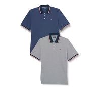JACK & JONES Jprbluwin Polo SS 2Pk MP, Azul, S