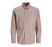 JACK & JONES Jprbrook - Camiseta Oxford L/S Noos, Adobe Rose., M
