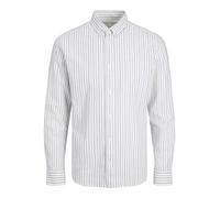 JACK & JONES Jprbrook-Camiseta Oxford L/S Noos Camisa Casual, Sargasso Sea/Stripes:Slim Fit, XL para Hombre