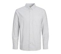 JACK & JONES Jprbrook Oxford Camisa L/S , Capitán Azul/Rayas Corte Entallado, S para Hombre