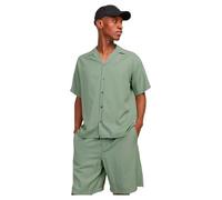 JACK & JONES Jprccaaron Tencel Resort Camiseta S/S Sn Camisa, Lily Pad/Fit: Relax Fit, M para Hombre