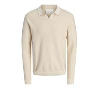 JACK & JONES Jprcceaston Knit Split Neck Sn, Forro Plateado., L