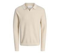 JACK & JONES Jprcceaston Knit Split Neck Sn, Forro Plateado., M