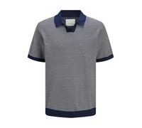 JACK & JONES Jprcceaston Knit Split Neck SS PLS, Naval Academy, 4XL para Hombre