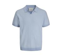JACK & JONES Jprcceaston Knit Split Neck SS Sn, Color Azul, L Hombres