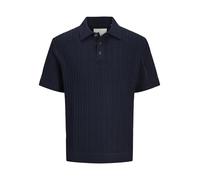 JACK & JONES Jprccjoel - Polo de Punto para Hombre, Azul Oscuro, L