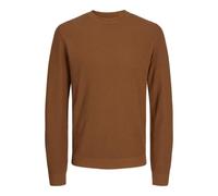 JACK & JONES Jprcclucas Structure Knit Crew Neck, Nuthatch, S