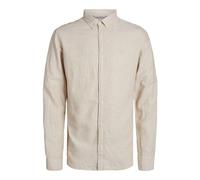 JACK & JONES JPRCCMAZE Camiseta de Lino L/S Botón Down, Fields of Rye/Fit:Comfort Fit, M