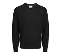 JACK & JONES Jprccmerino Knit V-Neck, Negro, M para Hombre