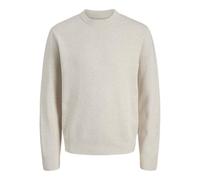 JACK & JONES Jprccmilano Stitch Knit Crew Neck Sn, Cloud Dancer, M