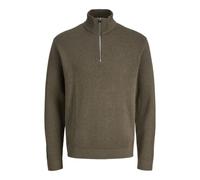 JACK & JONES Jprccmilano Stitch Knit Media Zip Sn para Hombre, Color Gris., M