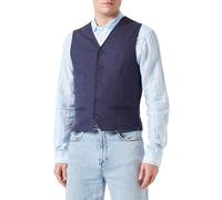 JACK&JONES JPRRIVIERA Chaleco de traje de lino para hombre, azul marino oscuro/ajustado: corte ajustado, 48, azul marino/ajustado: corte ajustado, 48