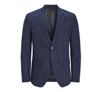 JACK & JONES Jprriviera Linen Blazer Slim Fit Sn, Azul Marino/Ajustado: Corte Ajustado, 56 Hombres