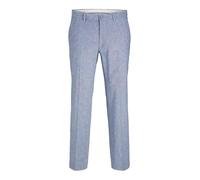 JACK & JONES Jprriviera - Pantalón de Lino para Hombre Slim Fit Sn, Azul náutico, 48