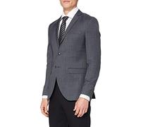Jack & Jones Jprsolaris Blazer Noos, Chaqueta de traje Hombre, Gris (Dark Grey Dark Grey), 52 (Talla del fabricante: 50)