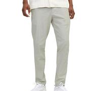 Jack & Jones Jpstace Jjsummer Linen Blend Pant Sn Pantalones de Tela para Hombre, Wrought Iron/Detail:Melange, 27W / 30L
