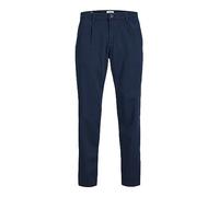 JACK & JONES JPSTBILL JJBOWIE Pleated Noos Chinos, Azul Marino, 32W / 32L para Hombre