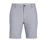 JACK & JONES Jpstdave Jjlinen Shorts AKM PS Pantalones Cortos Chinos, Blue Indigo/Detail:Solid, 44 Grande Hombres