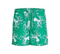 JACK & JONES Jpstfiji Jjswim AOP Ss24 LY Sn Bañador Corto, Green Bee, L para Hombre