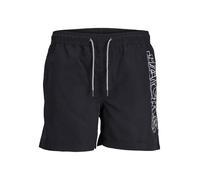 JACK & JONES Jpstfiji Jjswim Double Logo LY Sn Mni Bañador Corto, Negro, 7 años para Niños