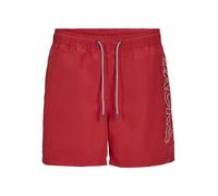 JACK & JONES Jpstfiji Jjswim Double Logo LY Sn Mni Bañador para niño, Color Rojo., 128