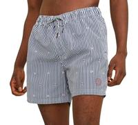 JACK & JONES Jpstfiji Jjswim Small Stripes LY Pantalones Cortos, Navy Blazer, S Hombres