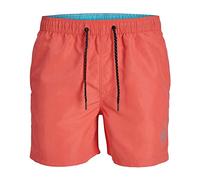 JACK & JONES Jpstfiji Jjswim Solid Sn LY Bañador Corto, Coral, Large Hombres