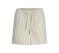 JACK & JONES JPSTJAIDEN JJSUMMER Linen Blend JOGSHORT Pantalones Cortos, Crockery/Detail:Stripe, M para Hombre