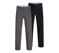 JACK & JONES Lote de 2 pantalones chinos. Color Negro + Gris