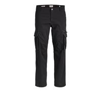 Negro Hombres Cotton/Recycled/Cotton/Elastane Pantalones Cargo Corte Relaxed 28/32 EU