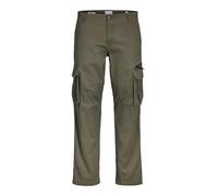 Verde Hombres Cotton/Recycled/Cotton/Elastane Pantalones Cargo Corte Relaxed 32/34 EU
