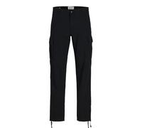JACK & JONES Jpstkane Jjbarkley Cargo Pant Noos - Pantalones Cargo para Hombre, Negro, 33W x 34L