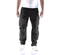 JACK & JONES Jpstkane Jjbarkley Cargo Pant Noos Pantalones, Negro, 30W / 32L para Hombre