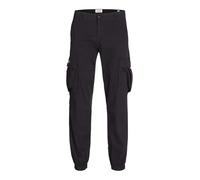 JACK & JONES Jpstkane Jjjonnie Cuffed Cargo Pantalones, Negro, 29W x 32L Hombres, Negro, 29W x 32L