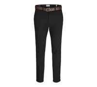 JACK & JONES Jpstmarco Franco Chino W Belt Pls, Negro, 42W / 32L Hombres