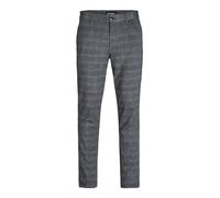 Jack & Jones Jpstmarco Jjcooper Structure Chino Sn - Pantalones Chinos para Hombre, Perla ahumada. Detalles: a Cuadros, 28W x 32L