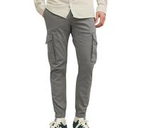 JACK & JONES Pantalón cargo 'Paul Flake' gris, Talla 29