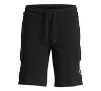 JACK & JONES Jpstswift Cargo AUT Jnr - Pantalones Cortos de chándal para niño, Negro, 128